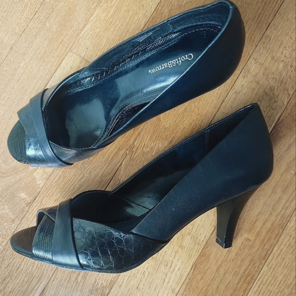 Croft & Barrow Classy Black Heels, Women's Size 7